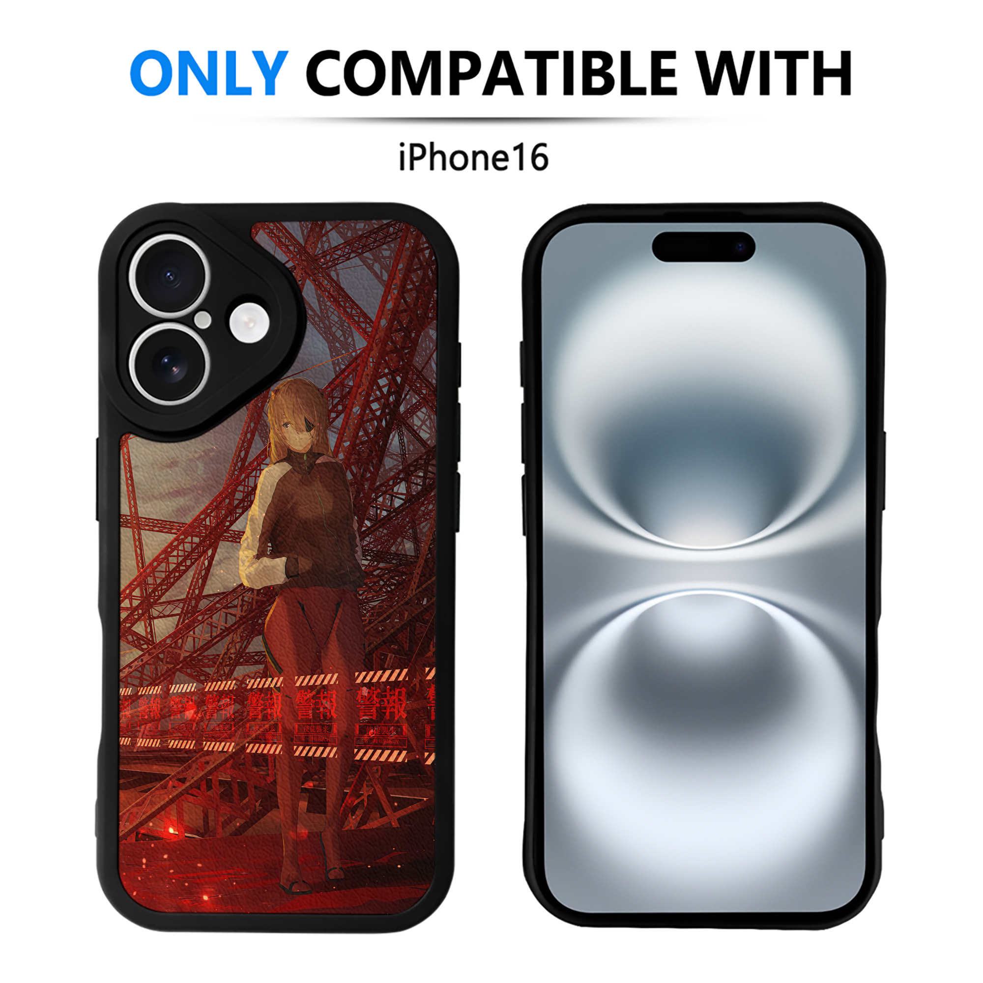 （画像用） EVA 新世紀エヴァンゲリオン 【iPhone 16シリーズ対応】シリコンスマホケース（レザー調） 材質：シリコン
